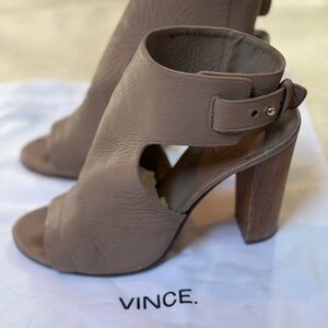 Vince Addie open toe ankle strap block heel
